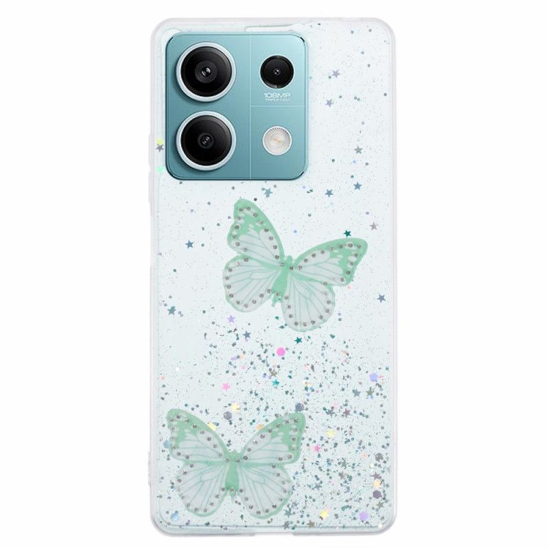 Coque Xiaomi Redmi Note 13 5G Paillettes Papillons