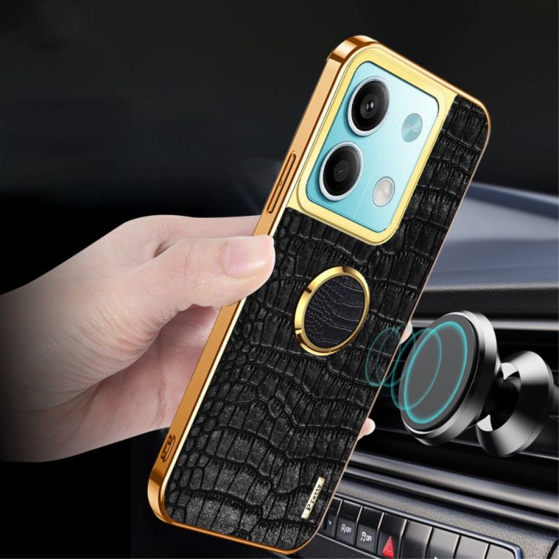 Coque Xiaomi Redmi Note 13 5G Style Crocodile Anneau-Support