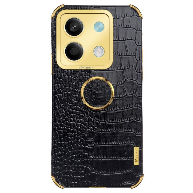 Coque Xiaomi Redmi Note 13 5G Style Crocodile avec Anneau de Support