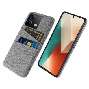 Coque Xiaomi Redmi Note 13 5G Tissu Double Porte-Cartes