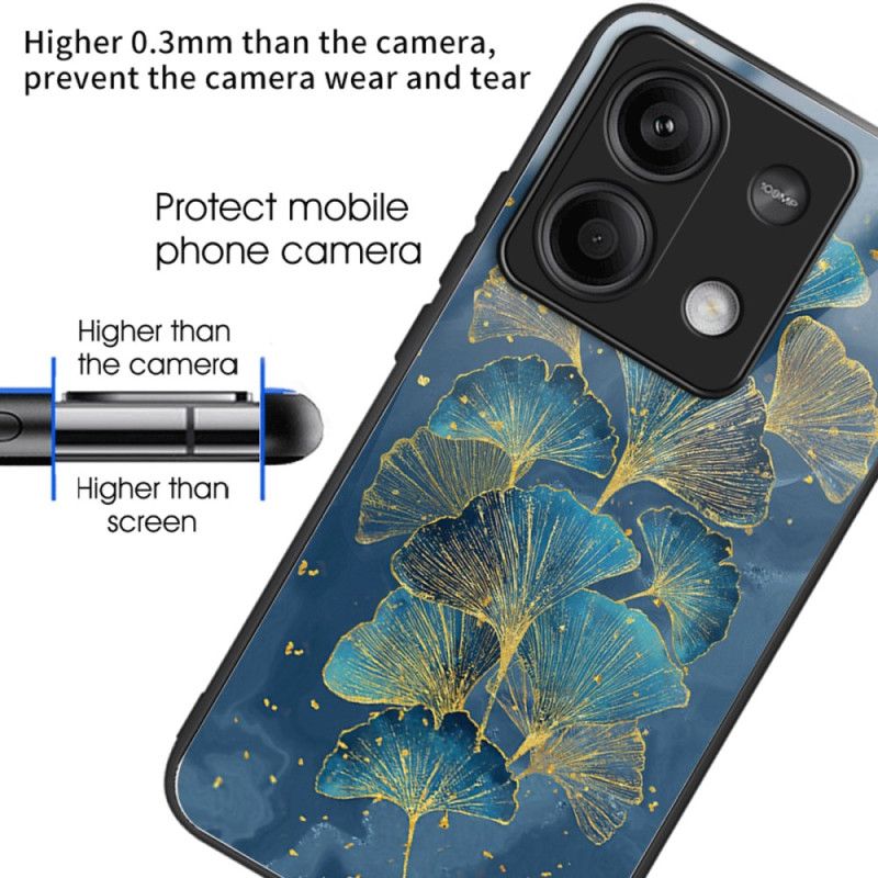 Coque Xiaomi Redmi Note 13 5G Verre Trempé Feuilles de Ginkgo