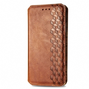 Flip Cover Xiaomi Redmi Note 13 5G Effet Cuir Vintage Losanges