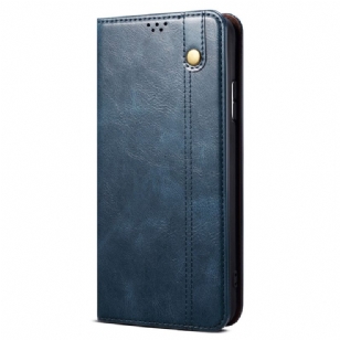 Flip Cover Xiaomi Redmi Note 13 5G Simili Cuir Ciré