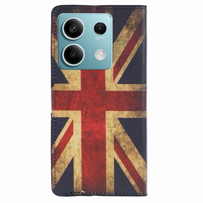 Housse Xiaomi Redmi Note 13 5G Drapeau Anglais Vintage