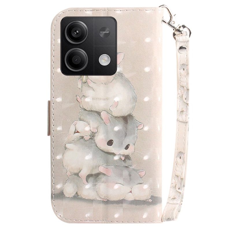 Housse Xiaomi Redmi Note 13 5G Hamsters à Lanière