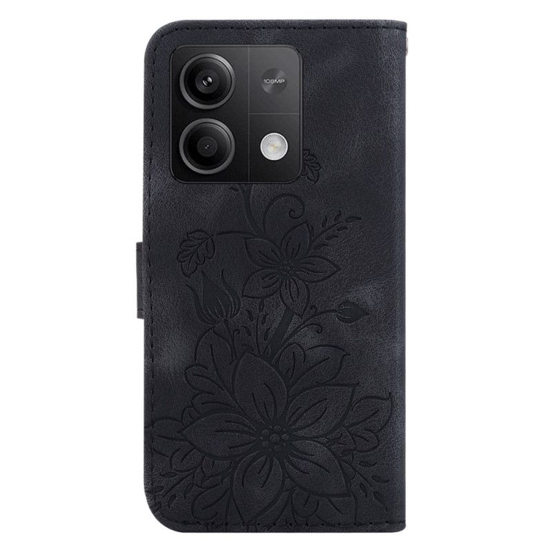 Housse Xiaomi Redmi Note 13 5G Motif Floral à Lanière