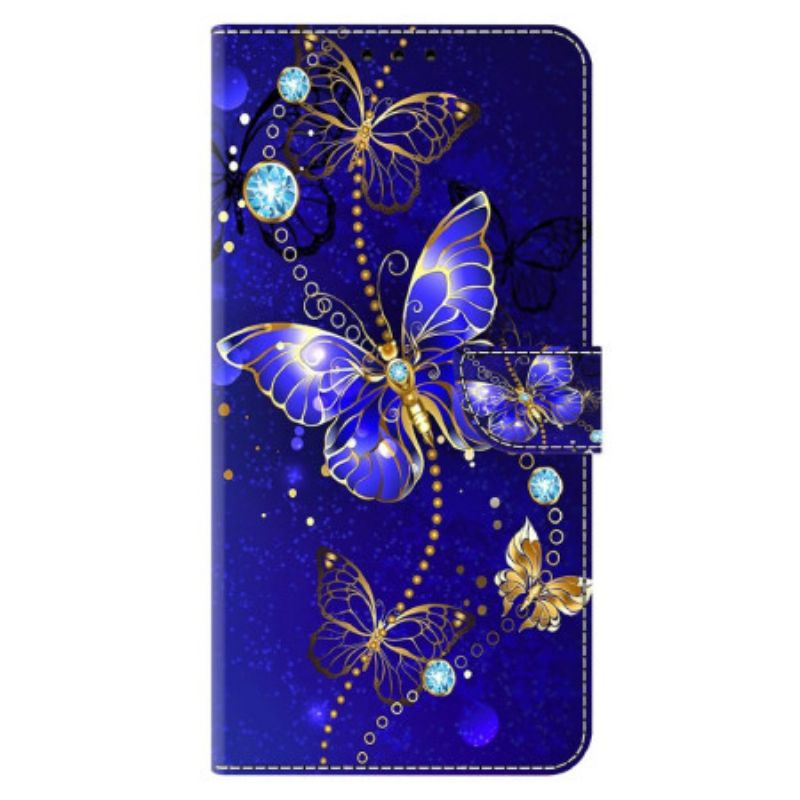 Housse Xiaomi Redmi Note 13 5G Papillons Diamants