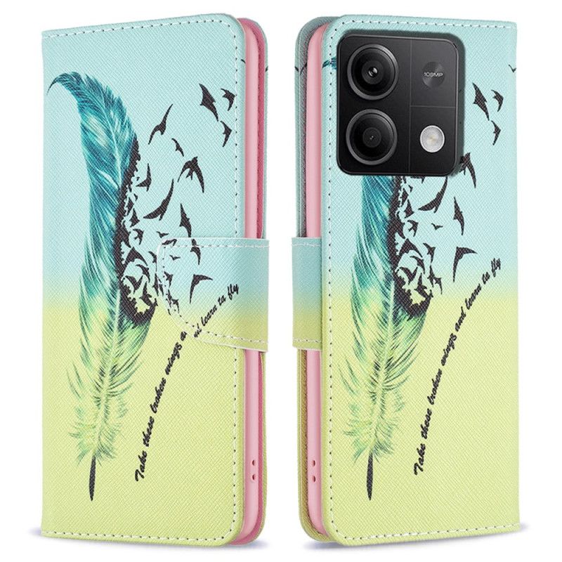 Housse pour Xiaomi Redmi Note 13 5G Plume et Oiseaux