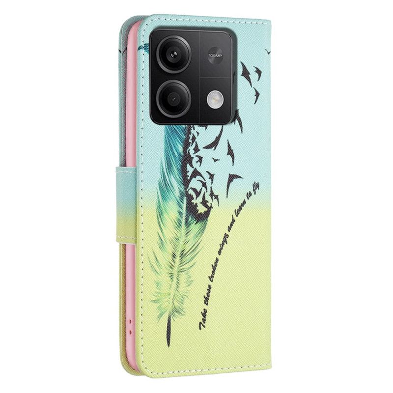 Housse pour Xiaomi Redmi Note 13 5G Plume et Oiseaux