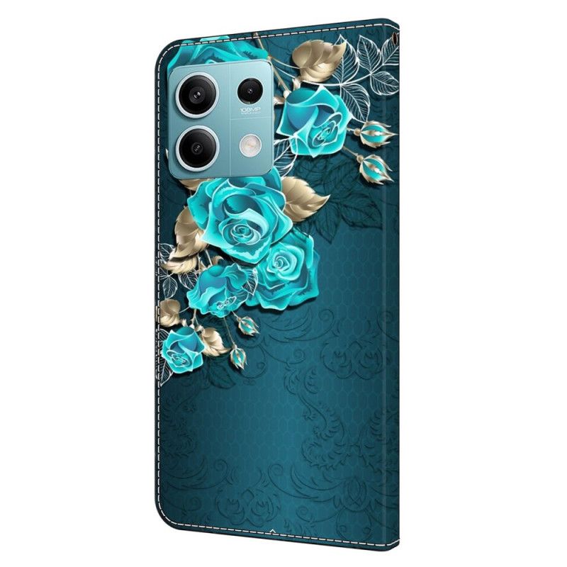 Housse Xiaomi Redmi Note 13 5G Roses Bleus