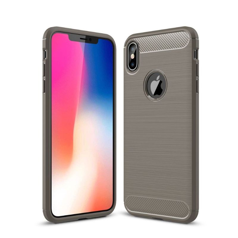 Coque iPhone XS Max flexible effet brossé