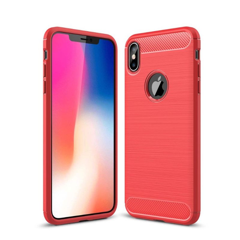 Coque iPhone XS Max flexible effet brossé