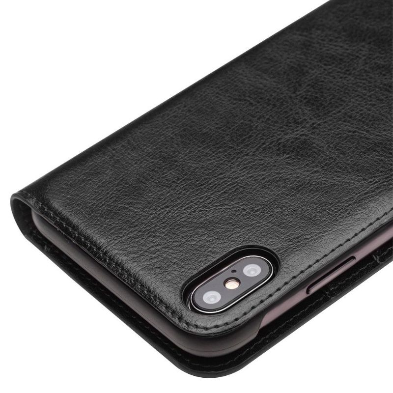 Housse iPhone XS Max en cuir véritable