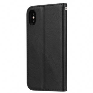 Housse iPhone XS Max Stand Case effet cuir