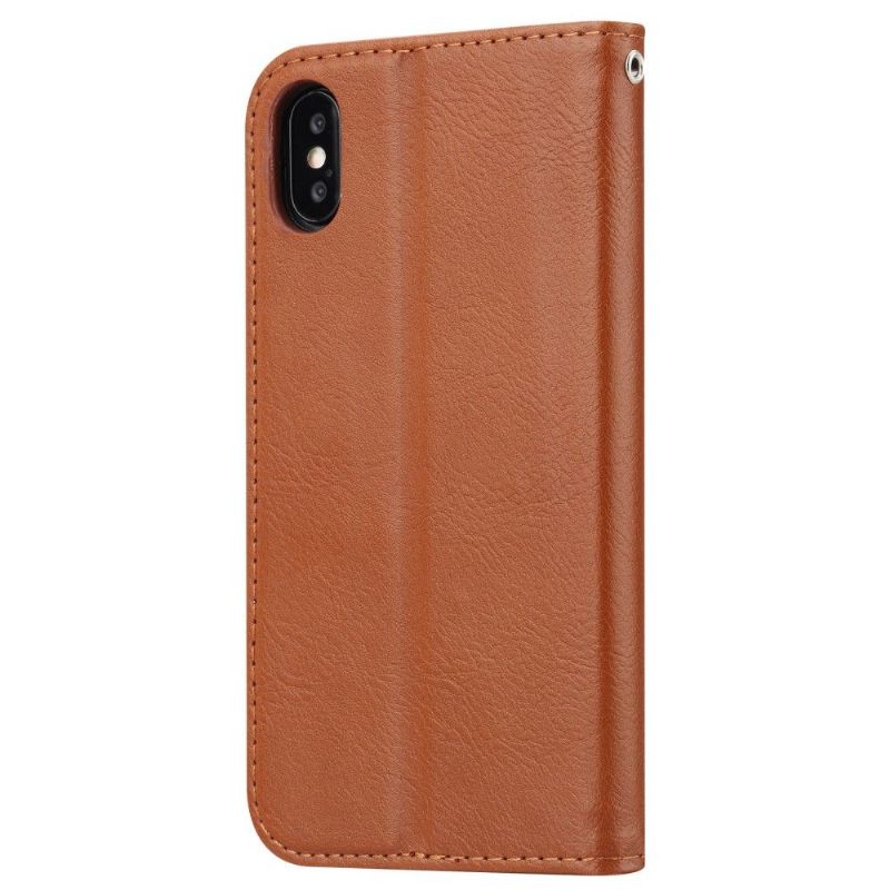 Housse iPhone XS Max Stand Case effet cuir