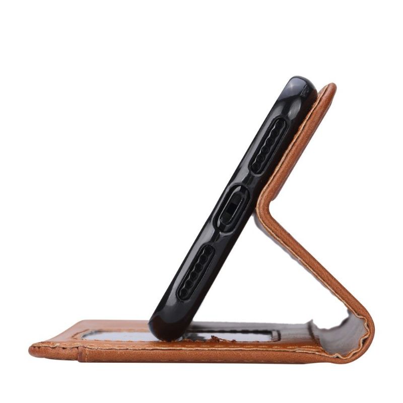 Housse iPhone XS Max Stand Case effet cuir