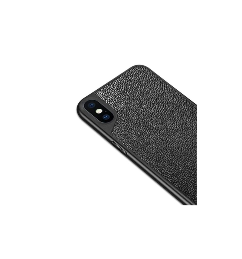 iPhone XS Max - Coque Leather Coated - Noir