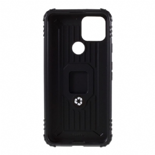 Coque Google Pixel 5 Aspect Carbone avec Anneau Support