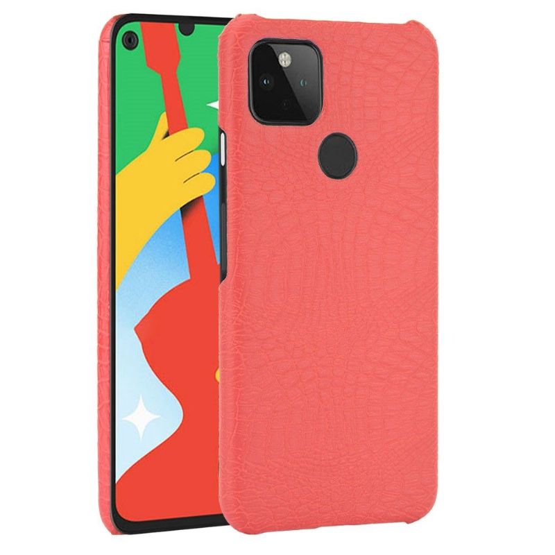 Coque Google Pixel 5 effet peau de croco