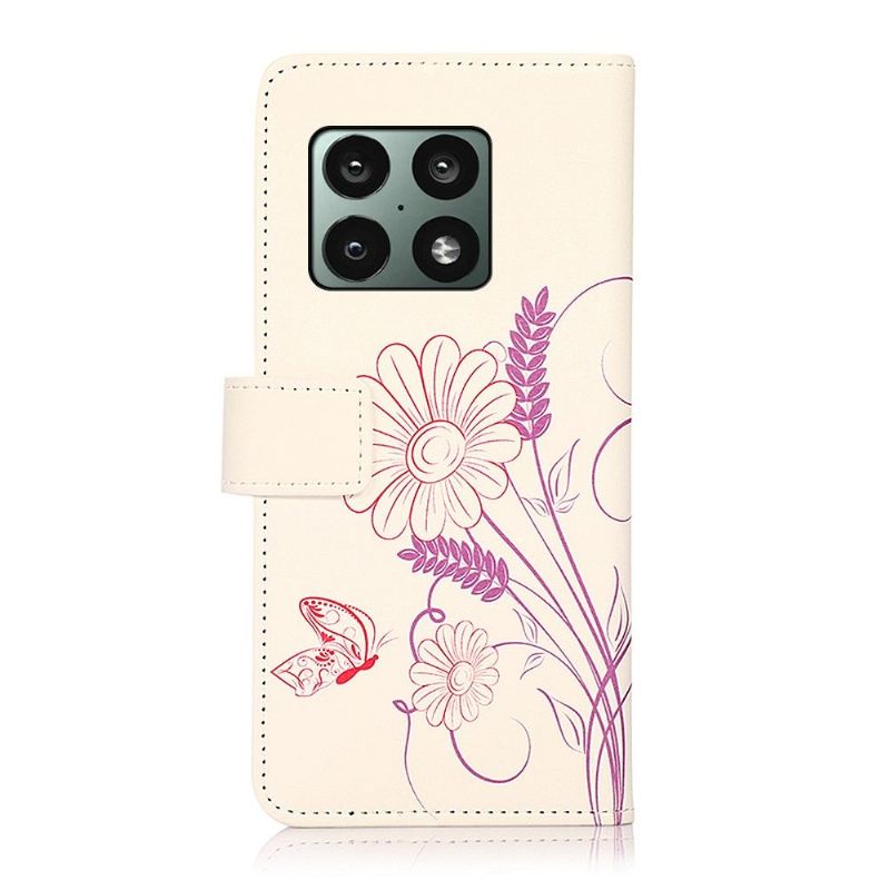 Housse OnePlus 10 Pro 5G Illustration Fleurs et Papillon