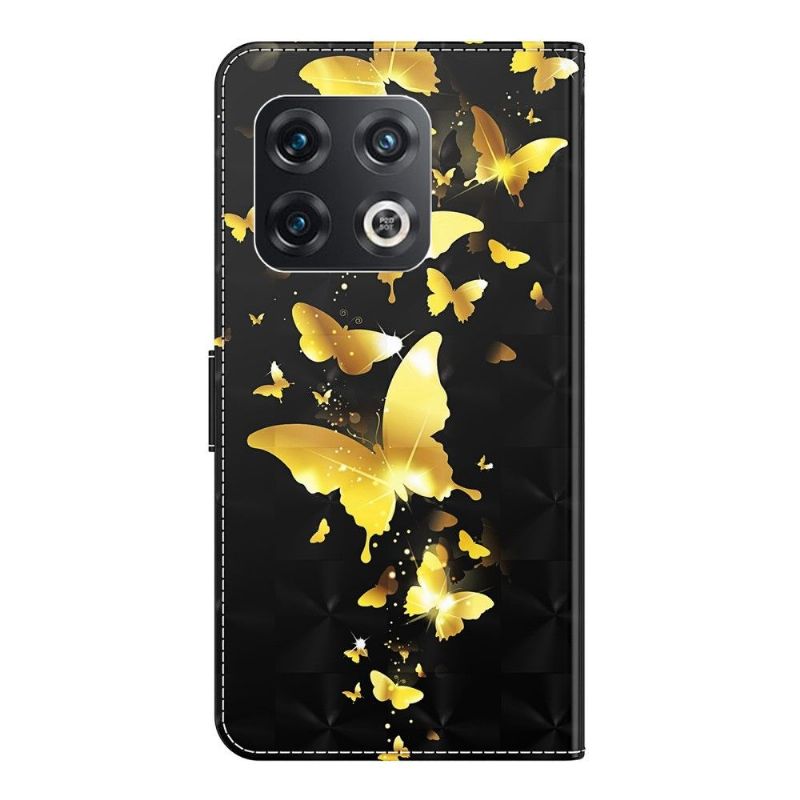 Housse OnePlus 10 Pro 5G illustration papillons dorés