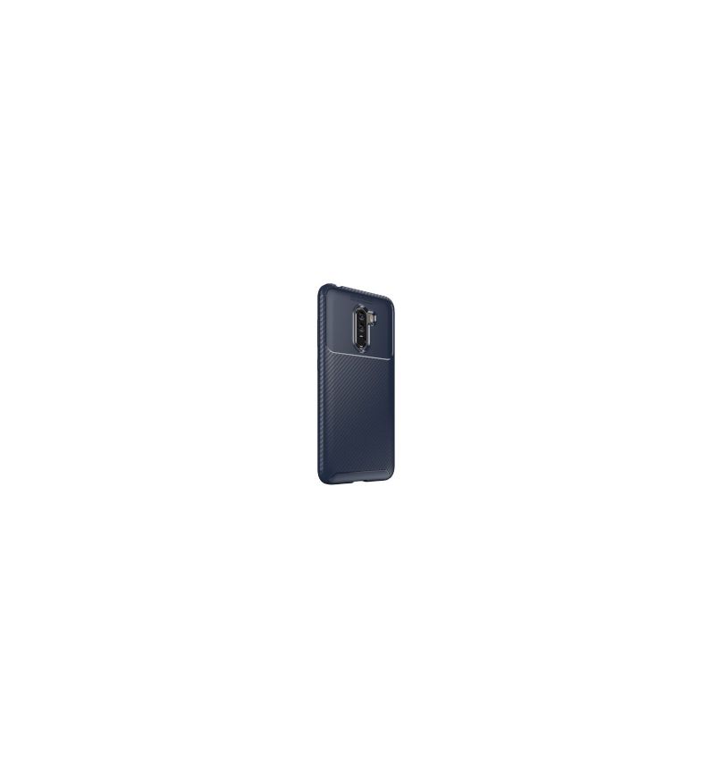 Coque Xiaomi Pocophone F1 effet fibre de carbone - Bleu