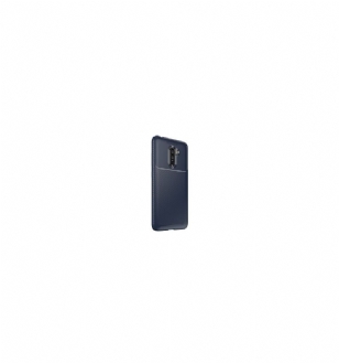 Coque Xiaomi Pocophone F1 effet fibre de carbone - Bleu