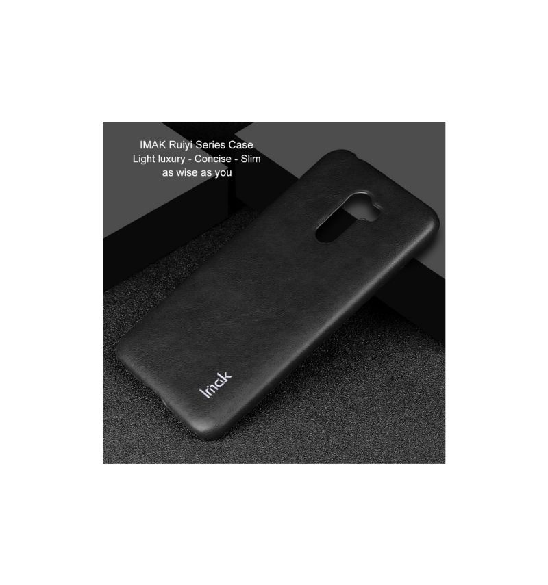 Coque Xiaomi Pocophone F1 imak imitation cuir - Noir