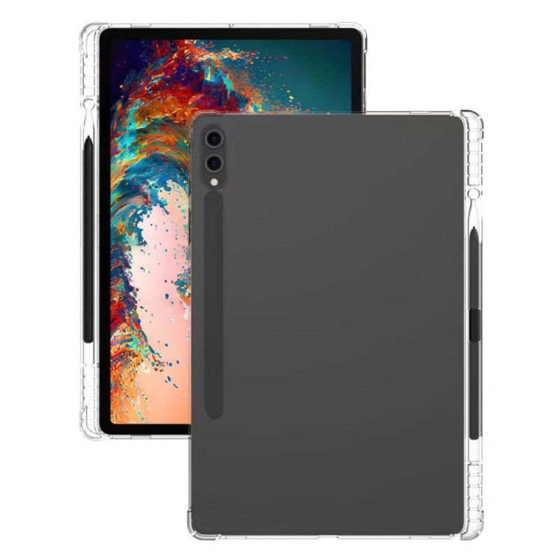 Coque Samsung Galaxy Tab S9 Plus Transparente avec Coins Renforcés et Porte-Stylet