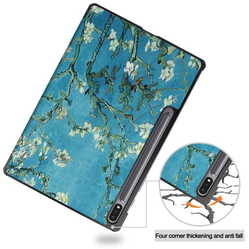 Smart Case Samsung Galaxy Tab S9 Plus Fleurs d'Abricot