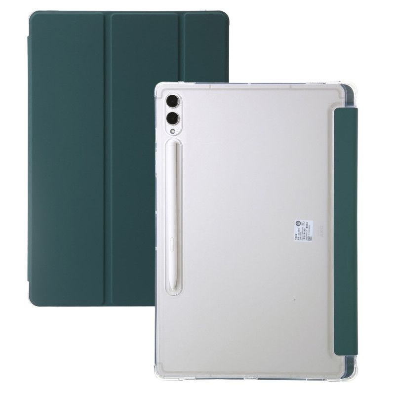 Smart Case Samsung Galaxy Tab S9 Plus Trois Volets Dos Transparent