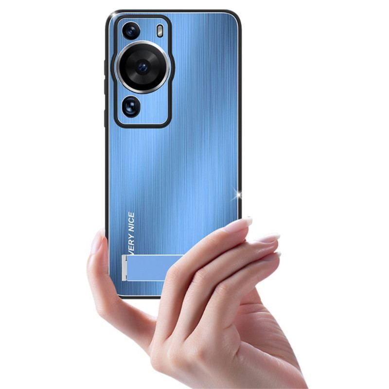 Coque Huawei P60 Pro Aluminium Brossé avec Support