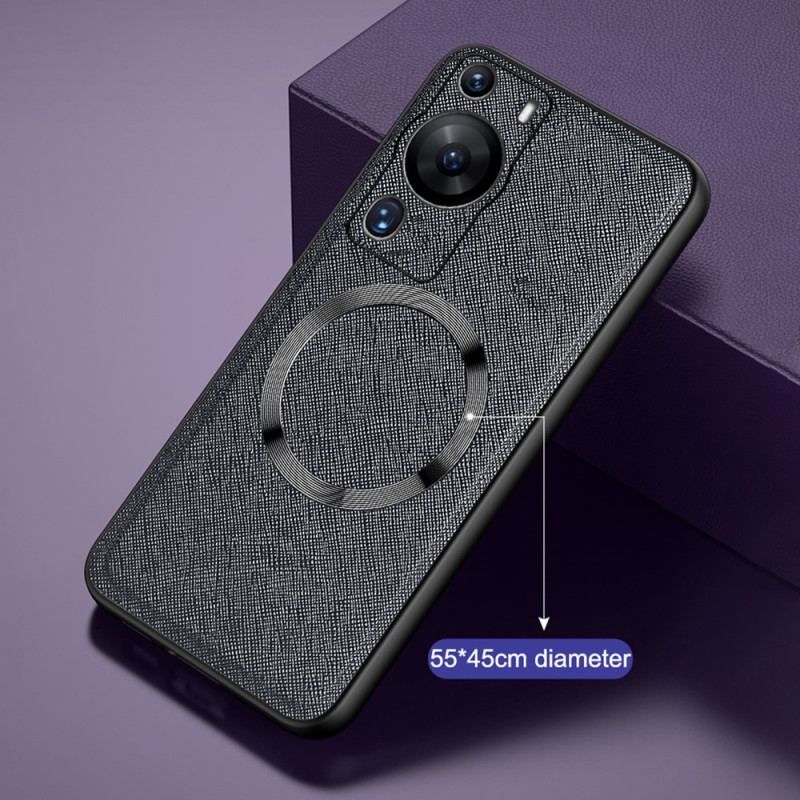 Coque Huawei P60 Pro Simili Cuir Compatible Magsafe