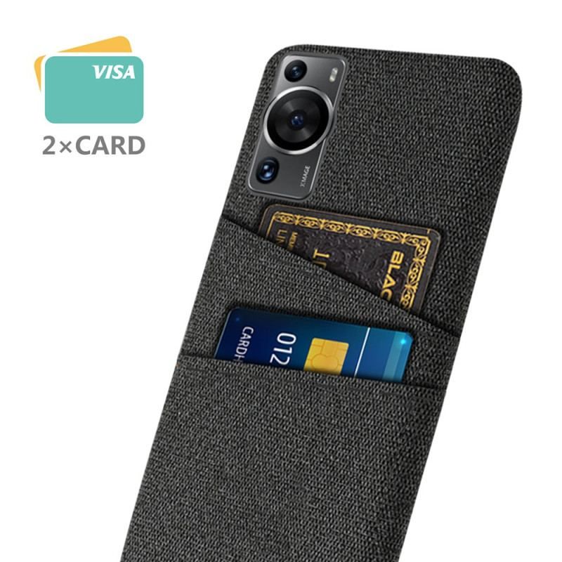 Coque Huawei P60 Pro Tissu Porte-Cartes