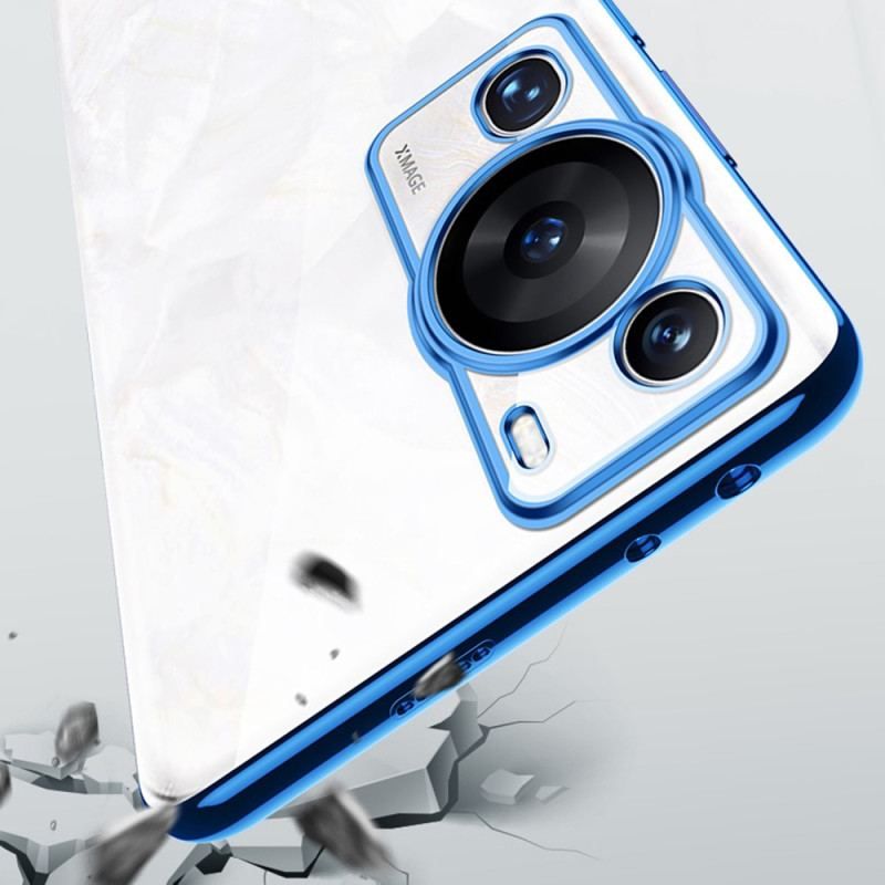 Coque Huawei P60 Pro Transparente Rebords Style Métal SULADA