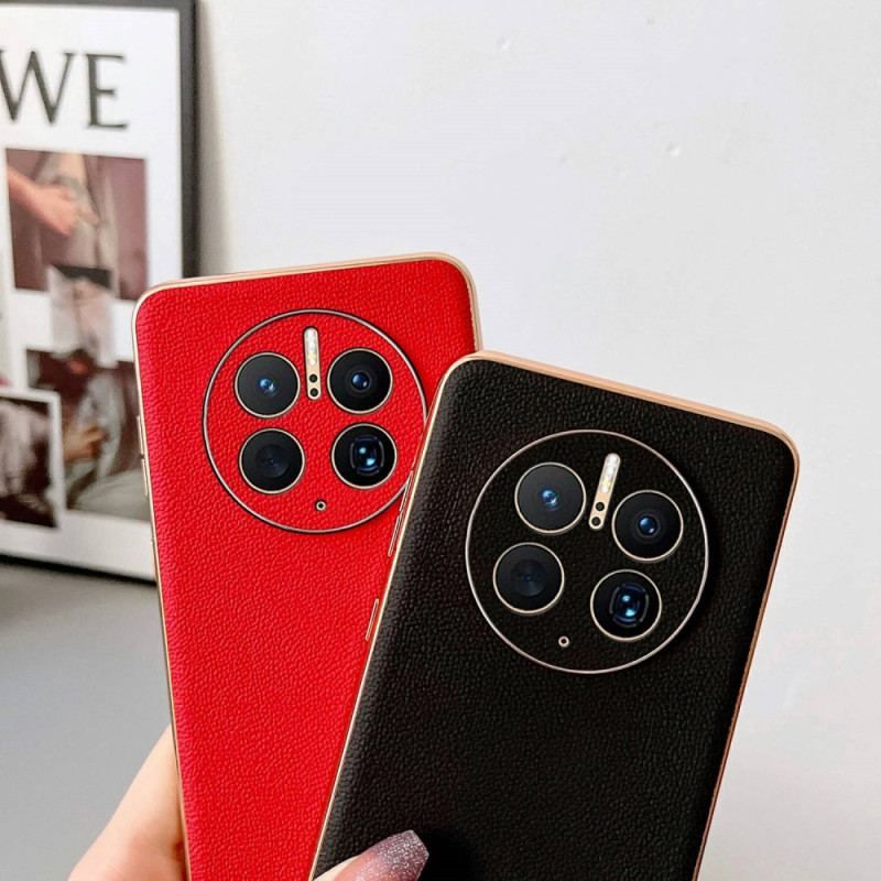 Coque Huawei Mate 50 Pro Véritable Cuir Élégance