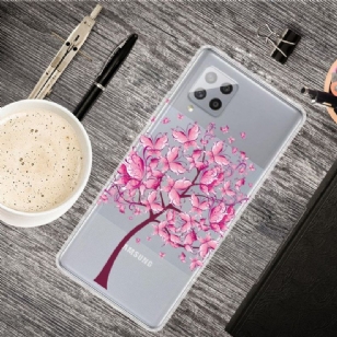 Coque Samsung Galaxy A42 5G arbre à papillons