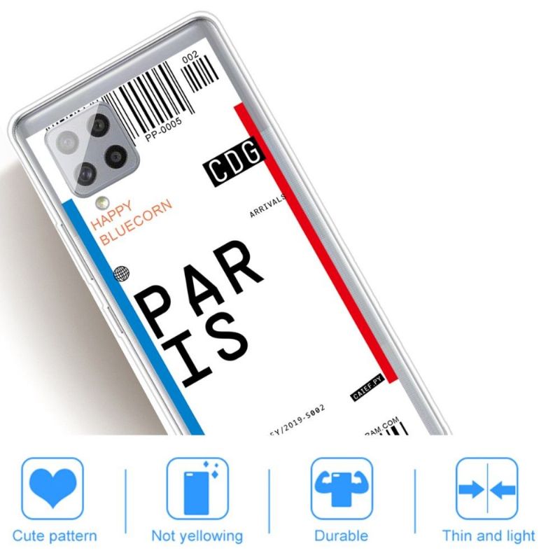 Coque Samsung Galaxy A42 5G Boarding Pass 02 PARIS