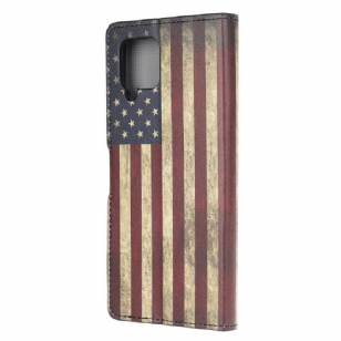 Housse Samsung Galaxy A42 5G drapeau américain vintage