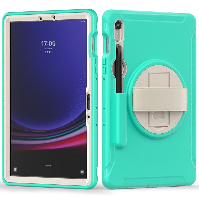 Coque Samsung Galaxy Tab S9 FE/S9/S8/S7 Sangle Support et Porte-Stylet