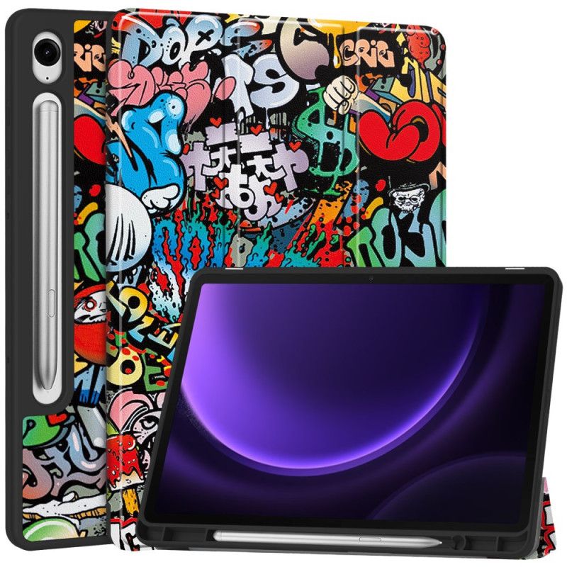 Smart Case Samsung Galaxy Tab S9 / Tab S9 FE Porte-Stylet Graffitis