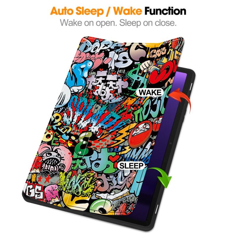 Smart Case Samsung Galaxy Tab S9 / Tab S9 FE Porte-Stylet Graffitis