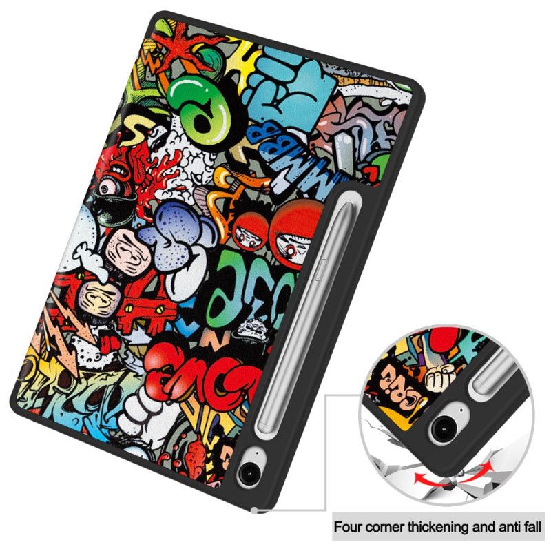 Smart Case Samsung Galaxy Tab S9 / Tab S9 FE Porte-Stylet Graffitis