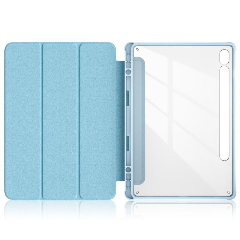 Smart Case Samsung Galaxy Tab S9 Porte-Stylet Dos Transparent Vague