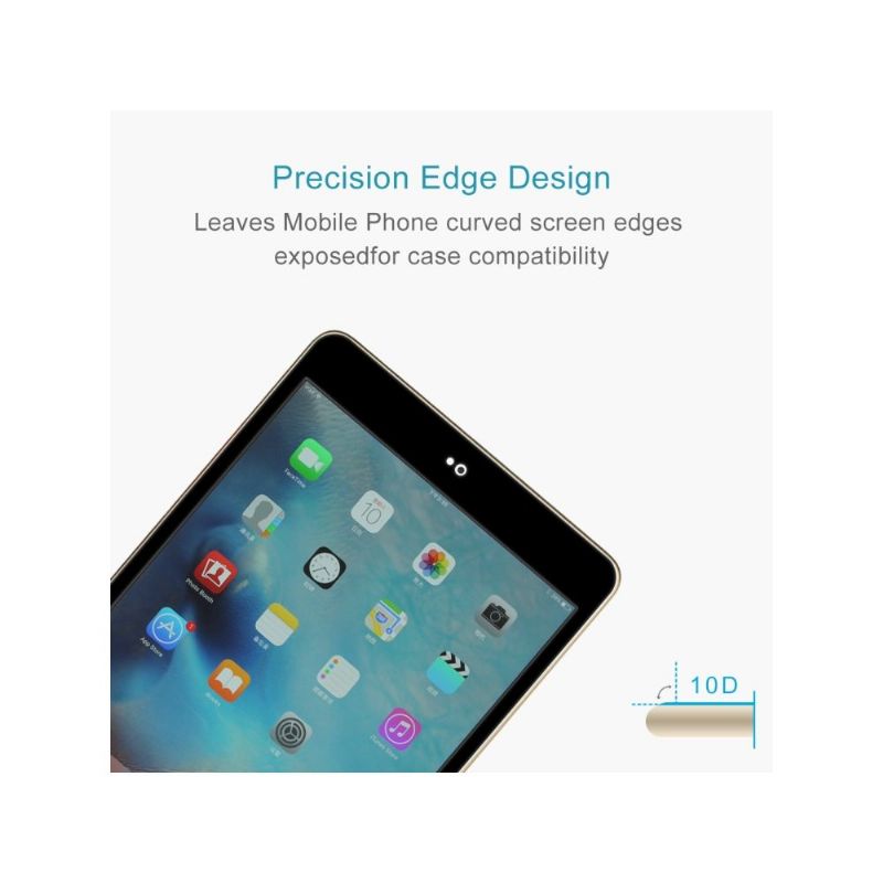 iPad Mini 2019 - Protection d’écran en verre trempé full size - Noir