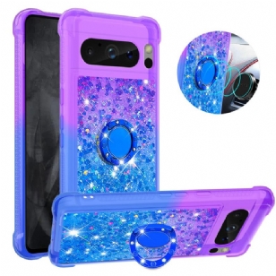 Coque Google Pixel 8 Pro Paillettes Anneau-Support