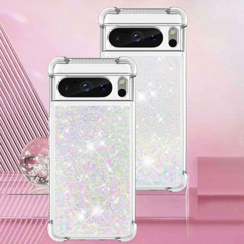 Coque Google Pixel 8 Pro Paillettes Coins Renforcés