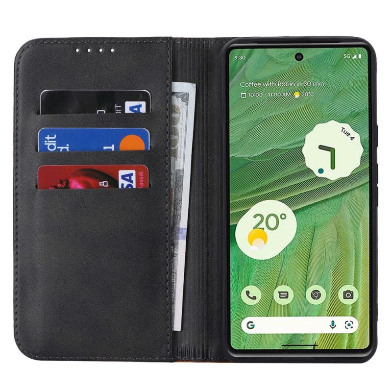 Flip Cover Google Pixel 8 Pro Bicolore Effet Cuir