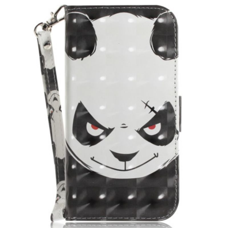 Housse Google Pixel 8 Pro Angry Panda à Lanière