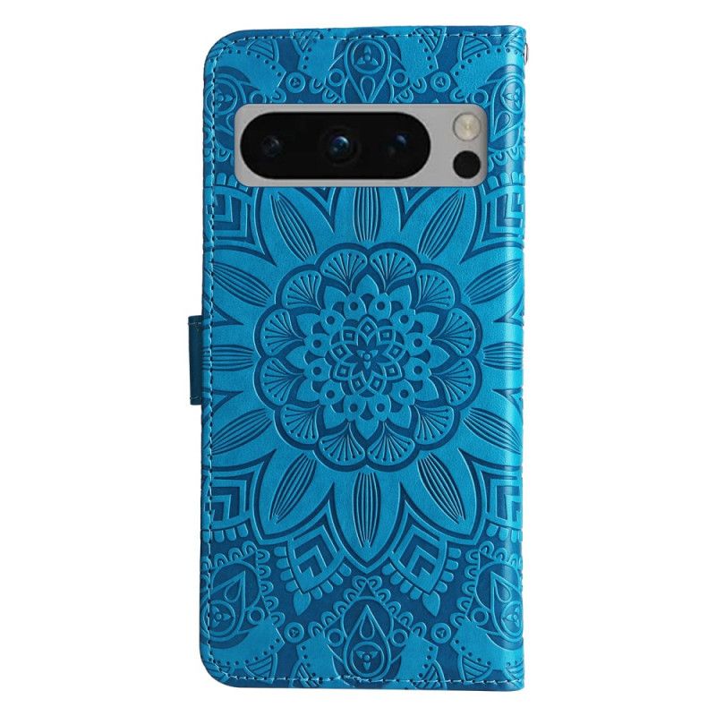 Housse Google Pixel 8 Pro Mandala Soleil avec Lanière